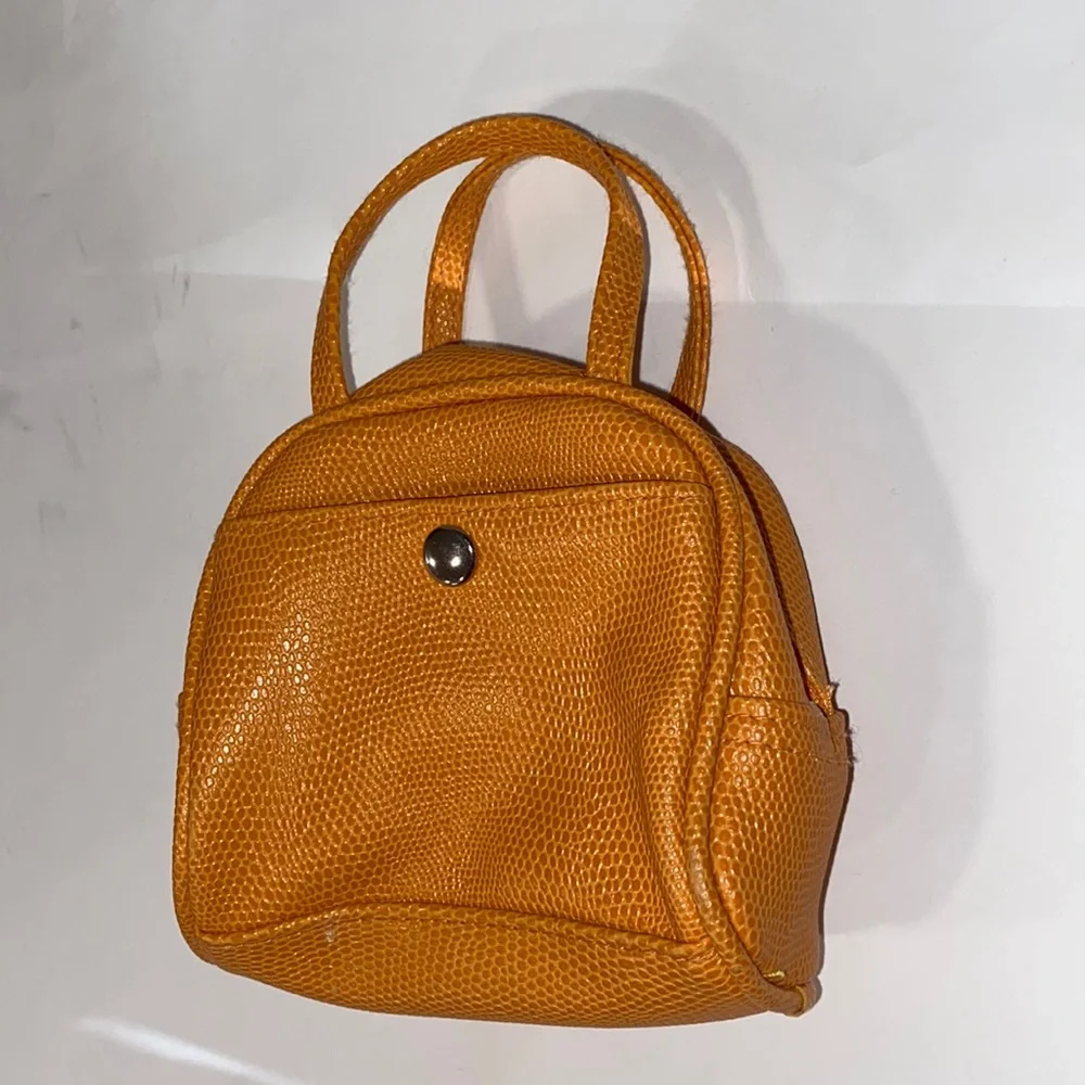 Old Navy Purse Pocket Book Handle Zip Up Side Snap Pocket Orange small